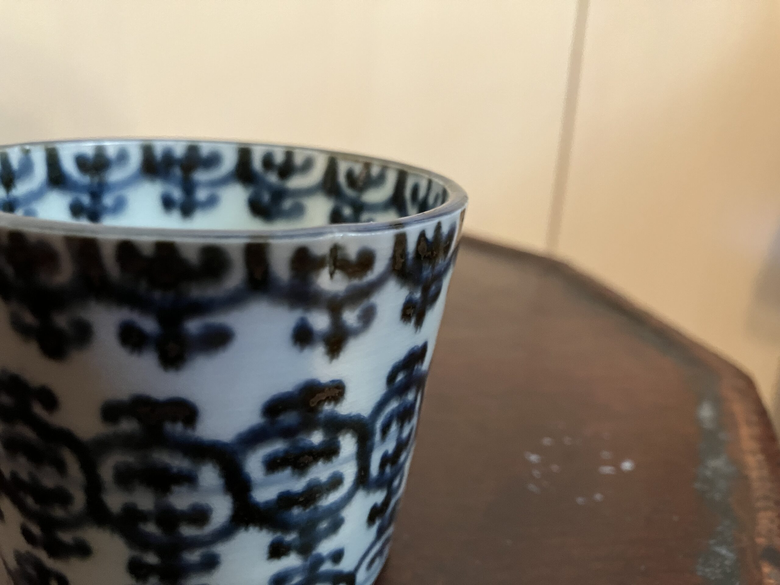 古伊万里 そば猪口 瓔珞紋