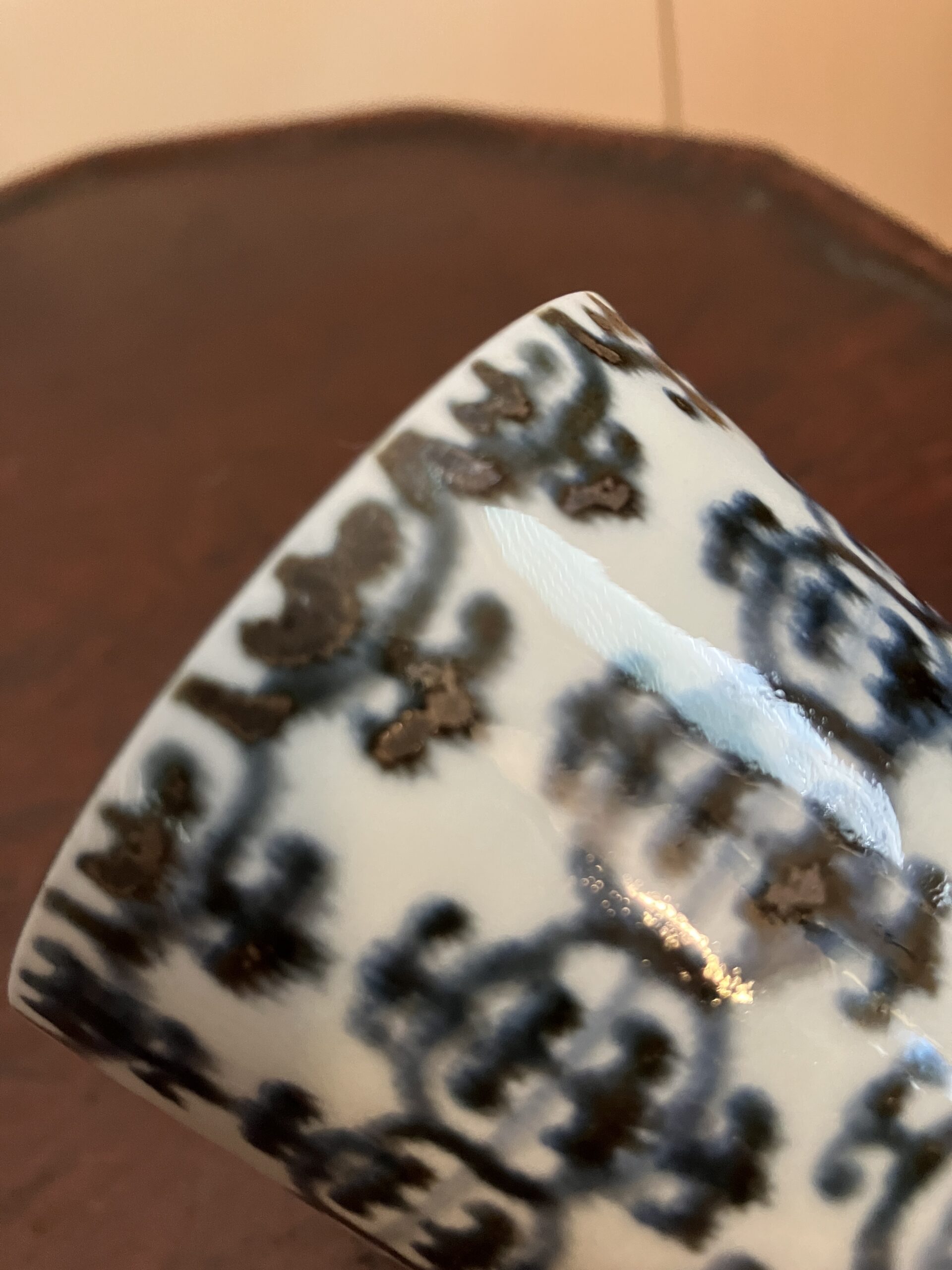 古伊万里 そば猪口 瓔珞紋